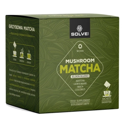 Solve Labs - Mushroom Matcha Elixir - 12 saszetek Solve Labs - Mushroom Matcha Elixir - 12 saszetek